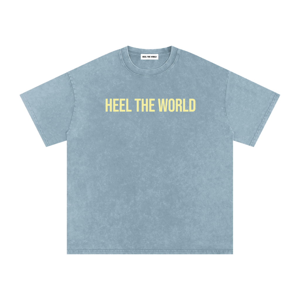 Snow Washed Oversized Cotton T-Shirt