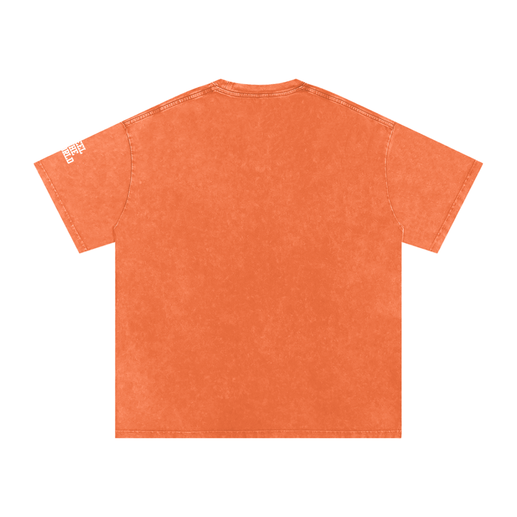 Kwame Nkrumah Snow Washed Oversized Cotton T-Shirt