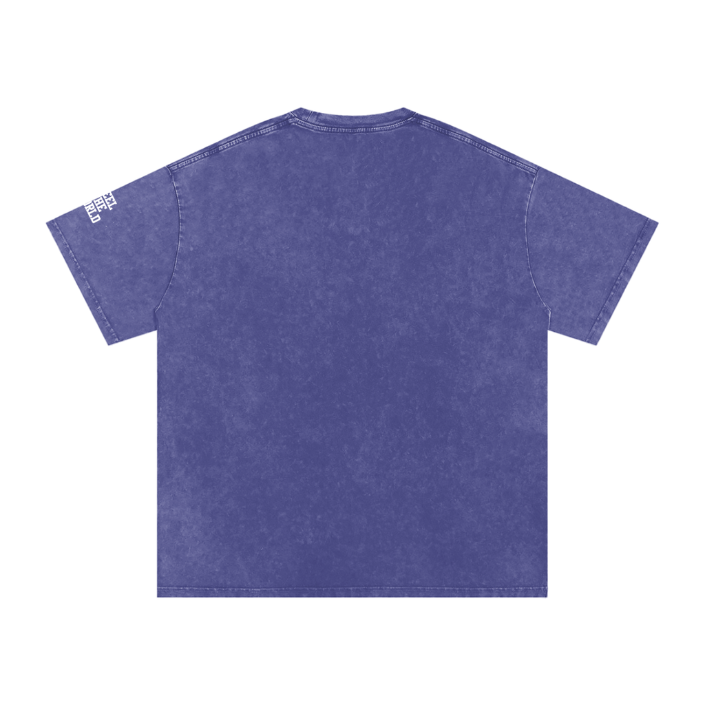 Kwame Nkrumah Snow Washed Oversized Cotton T-Shirt