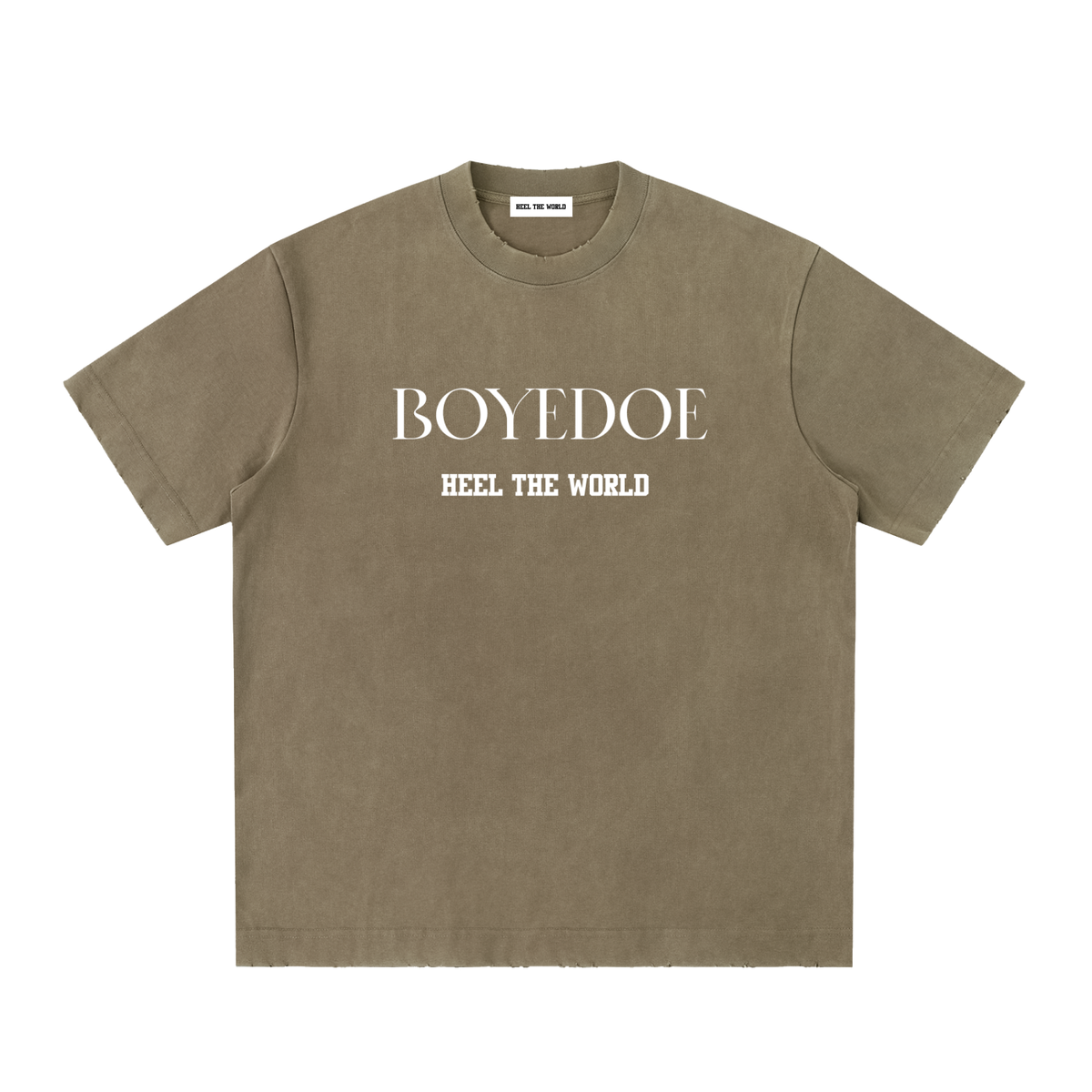 Boyedoe Heavyweight Vintage Washed Frayed T-Shirt