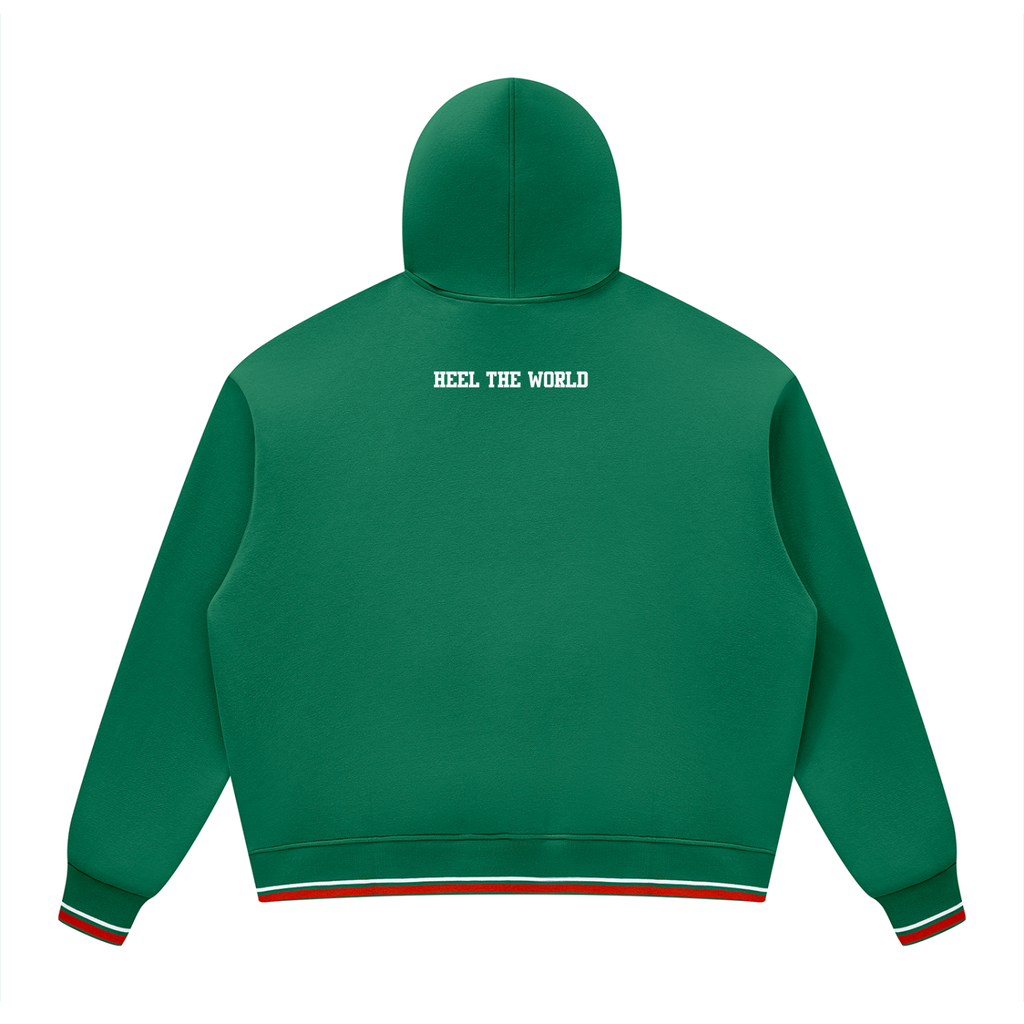 Unisex Oversized Color Block Fleece Hoodie