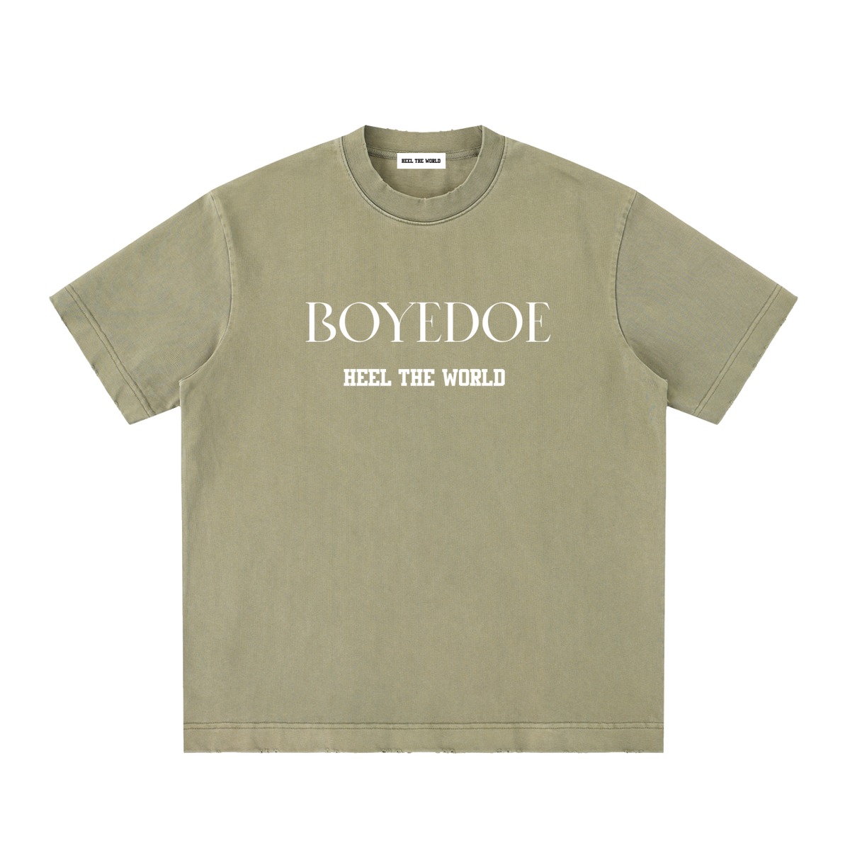 Boyedoe Heavyweight Vintage Washed Frayed T-Shirt