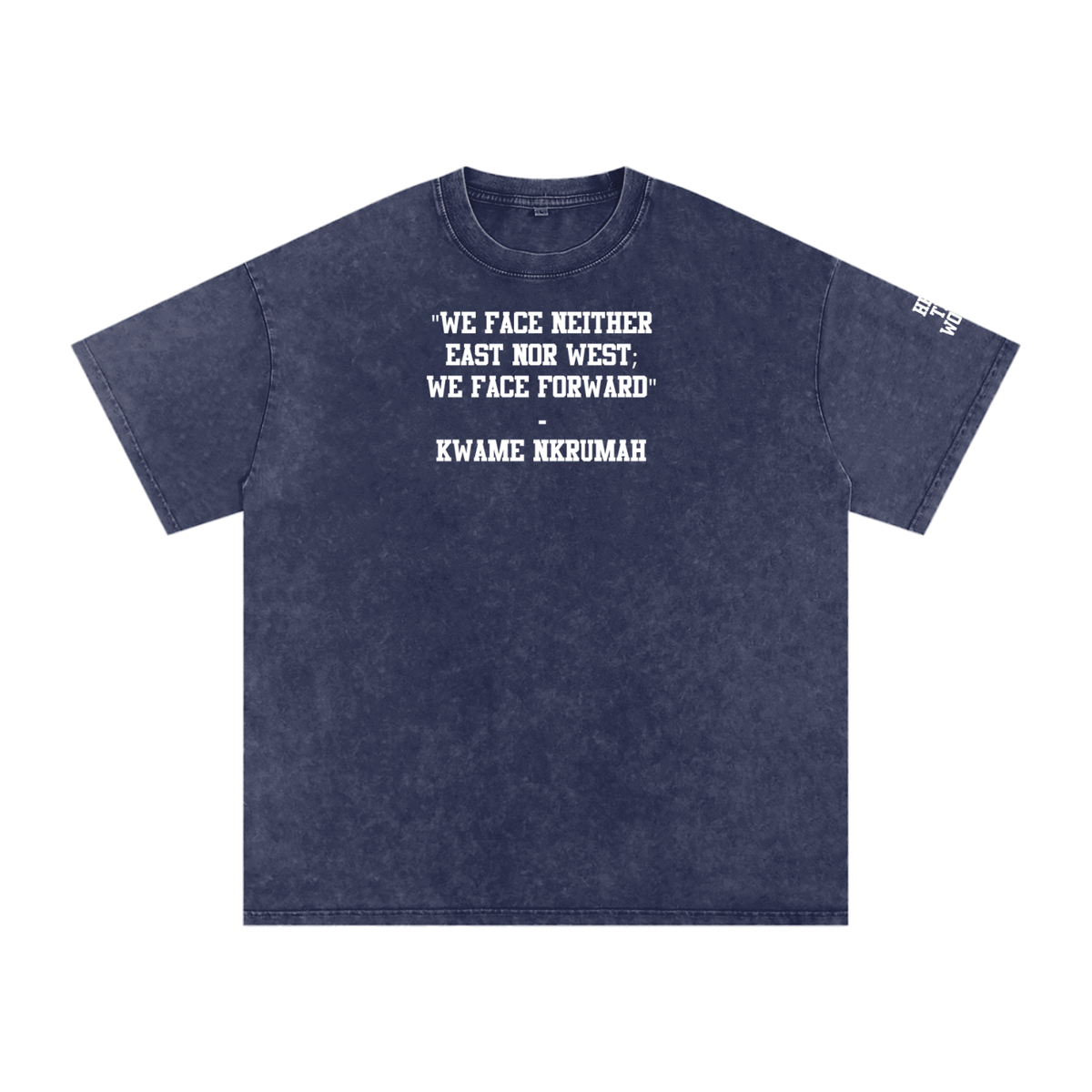 Kwame Nkrumah Snow Washed Oversized Cotton T-Shirt
