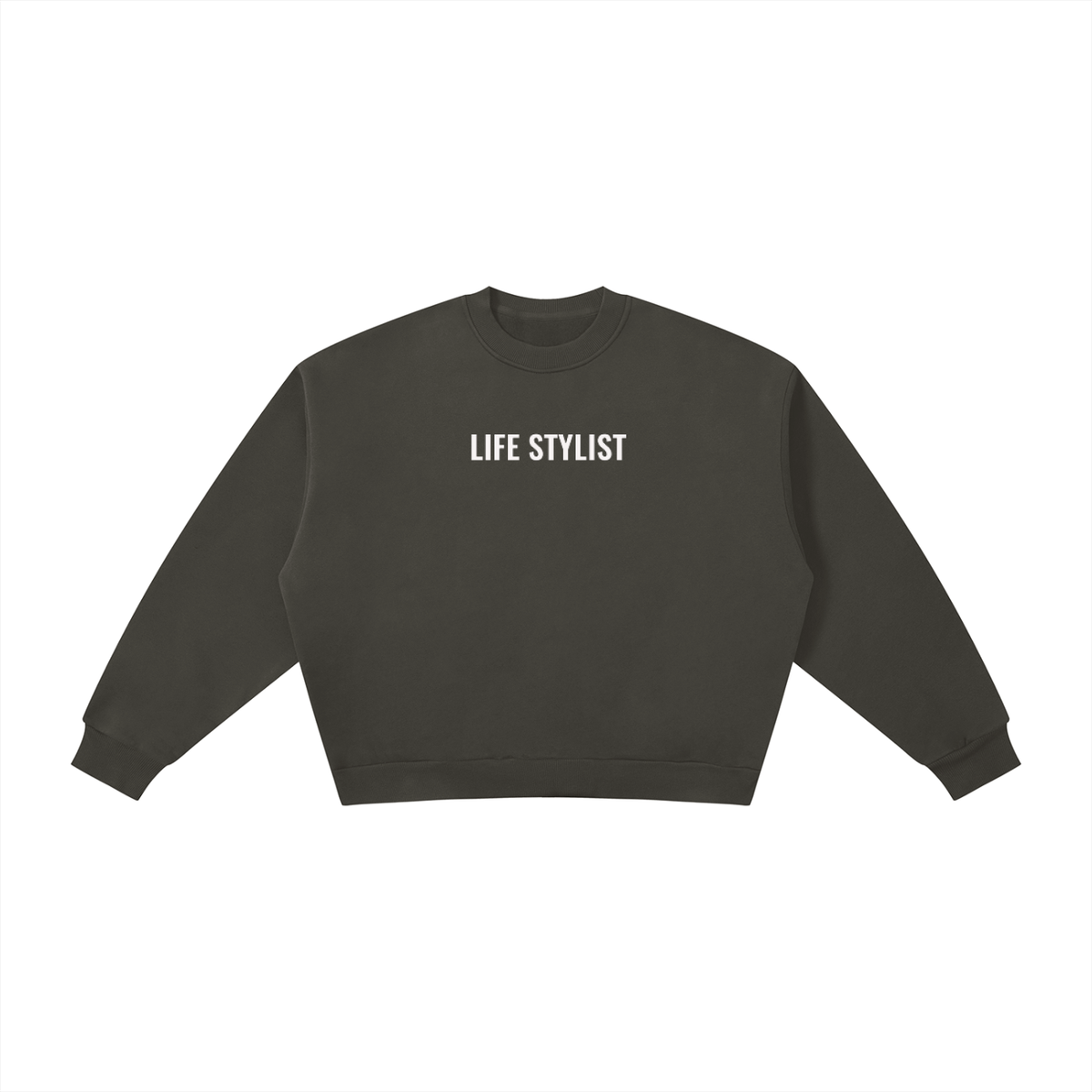 Ugo Mozie- Life Stylist. Boxy Fleece Crewneck Sweatshirt
