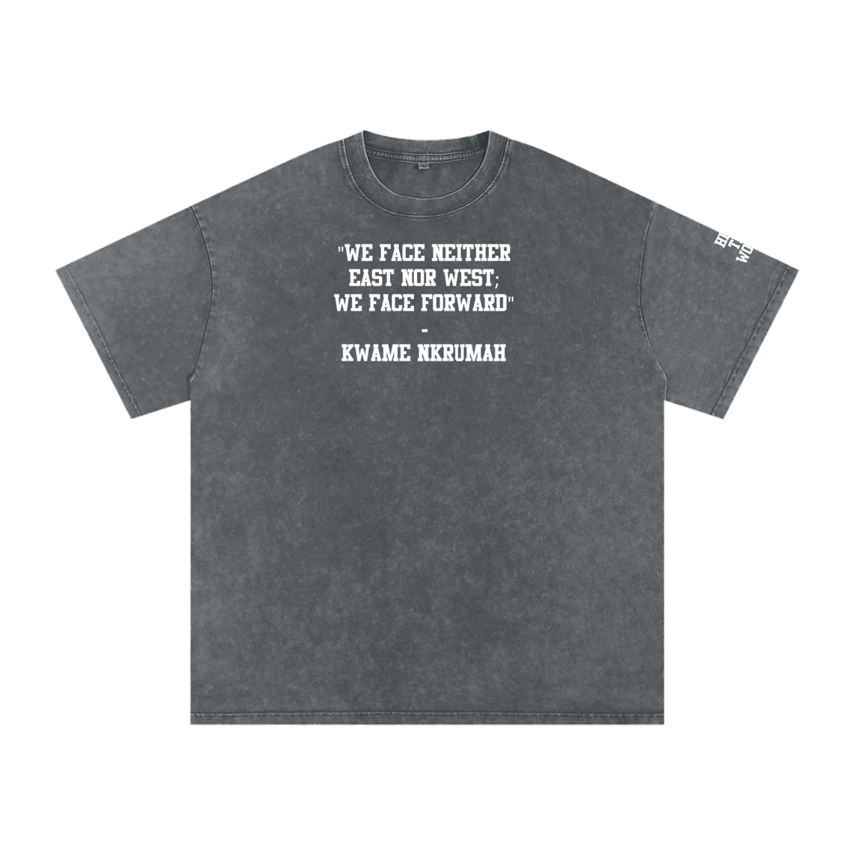 Kwame Nkrumah Snow Washed Oversized Cotton T-Shirt