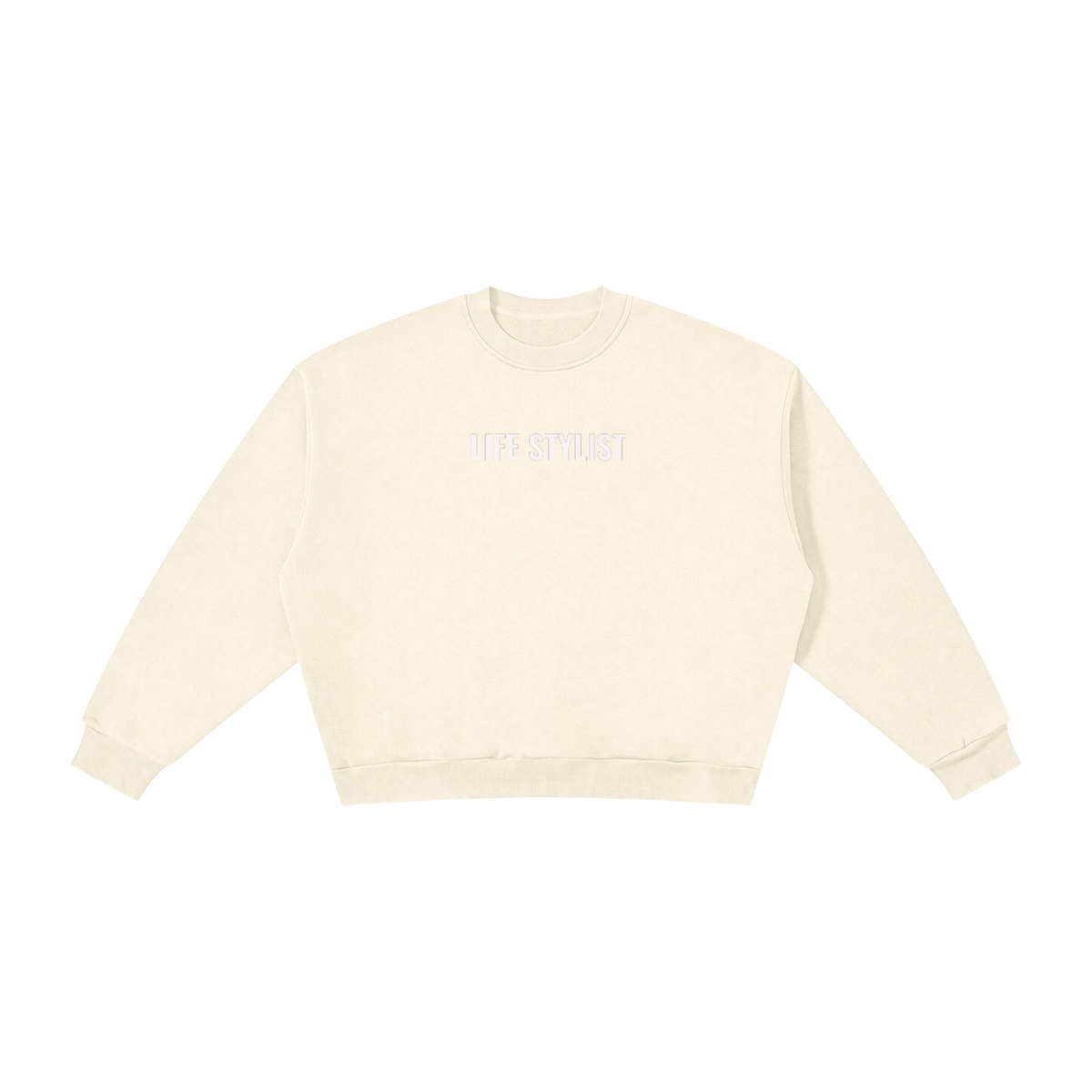 Ugo Mozie- Life Stylist. Boxy Fleece Crewneck Sweatshirt