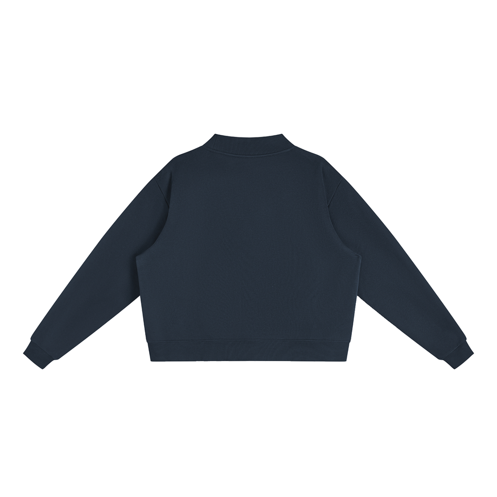 Boyedoe Essential Fleece Mock-Neck Crew Sweatshirt