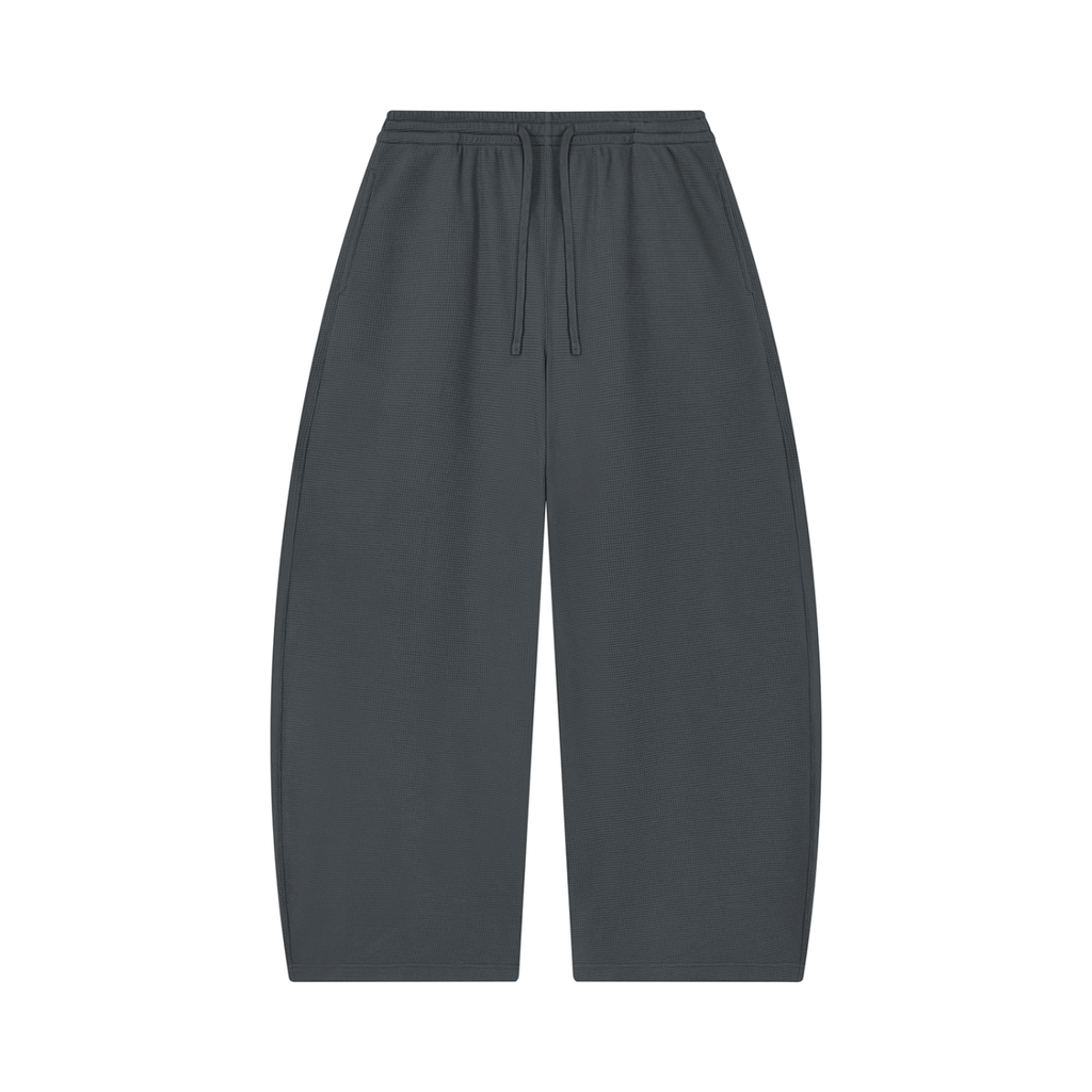 Unisex Waffle Barrel Leg Pants