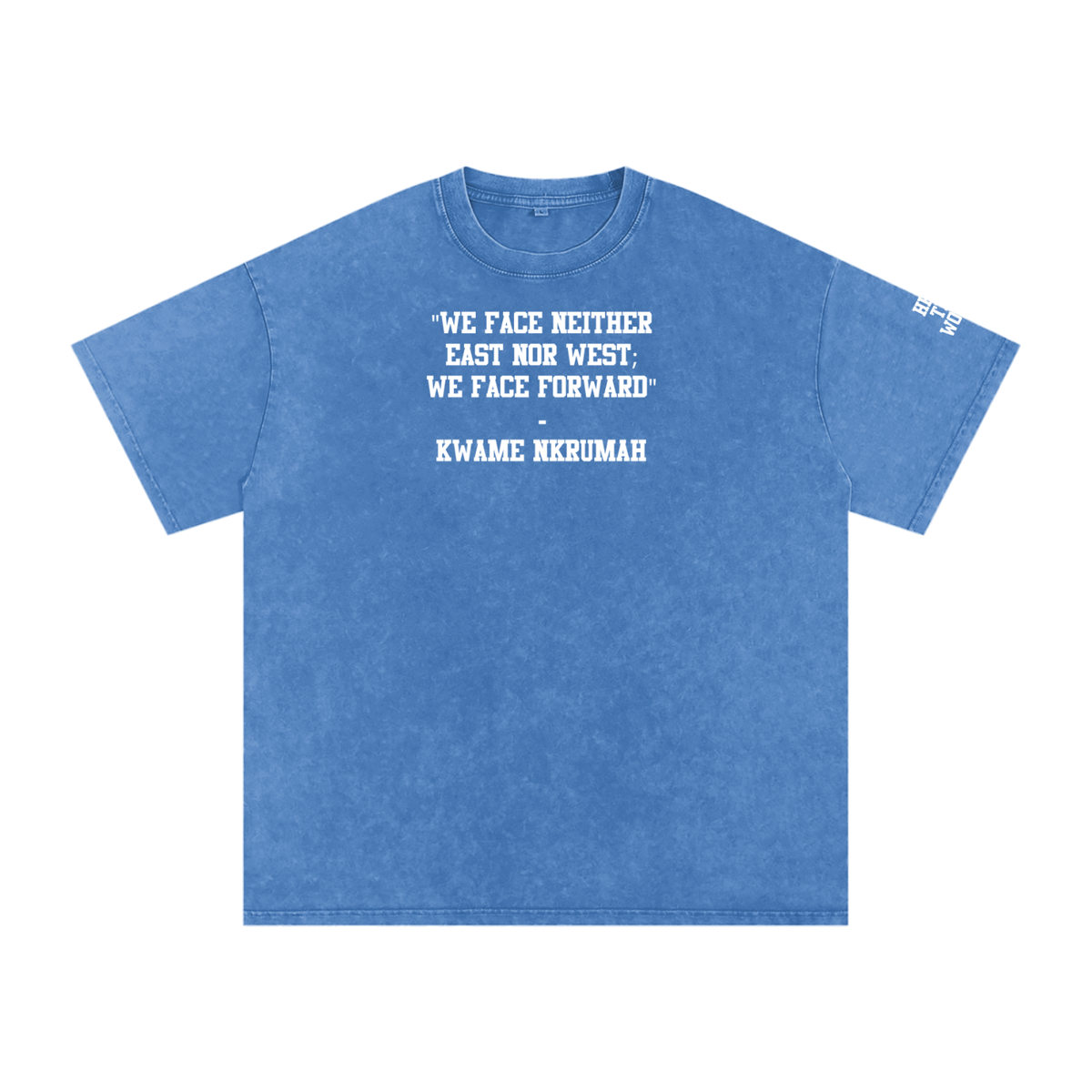 Kwame Nkrumah Snow Washed Oversized Cotton T-Shirt