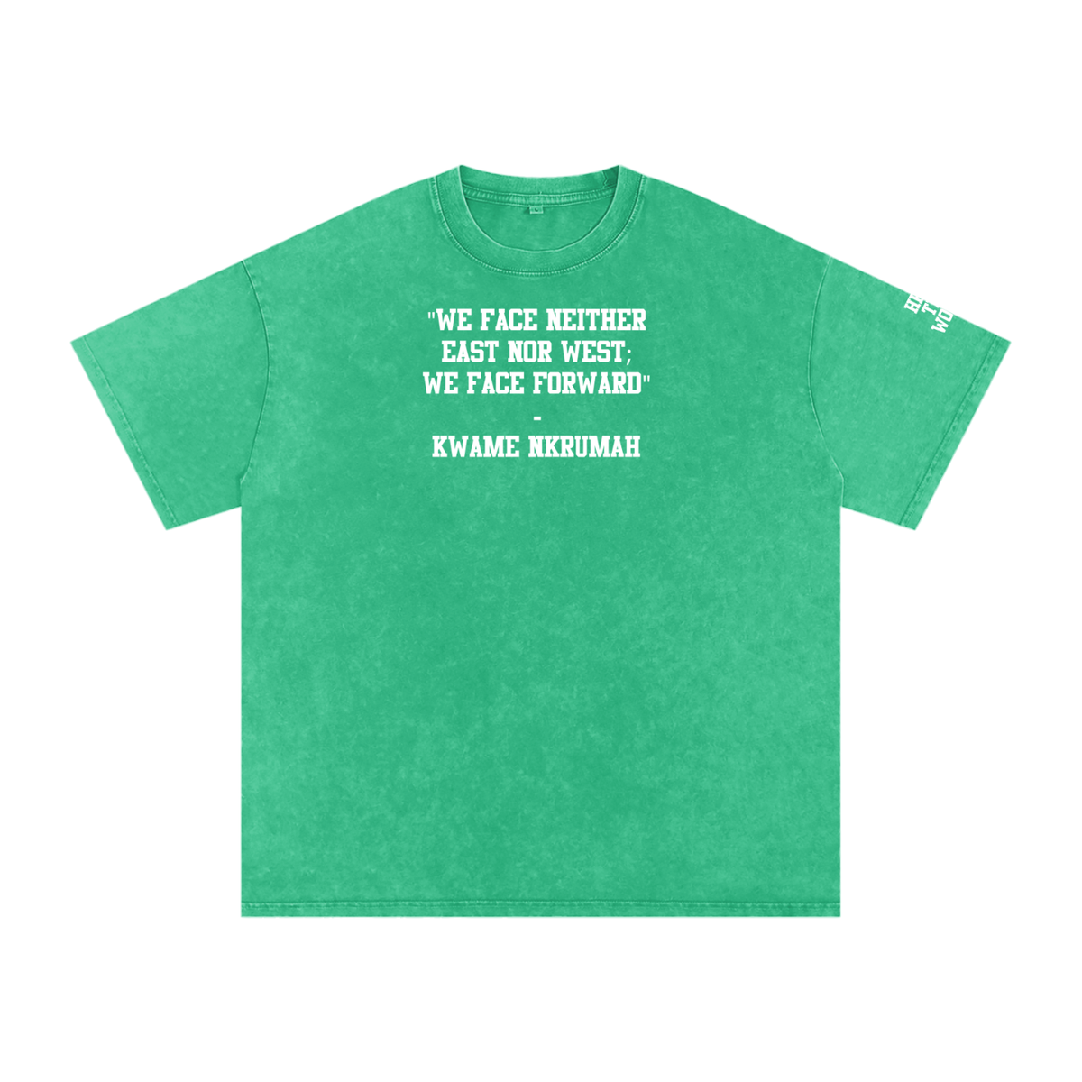 Kwame Nkrumah Snow Washed Oversized Cotton T-Shirt