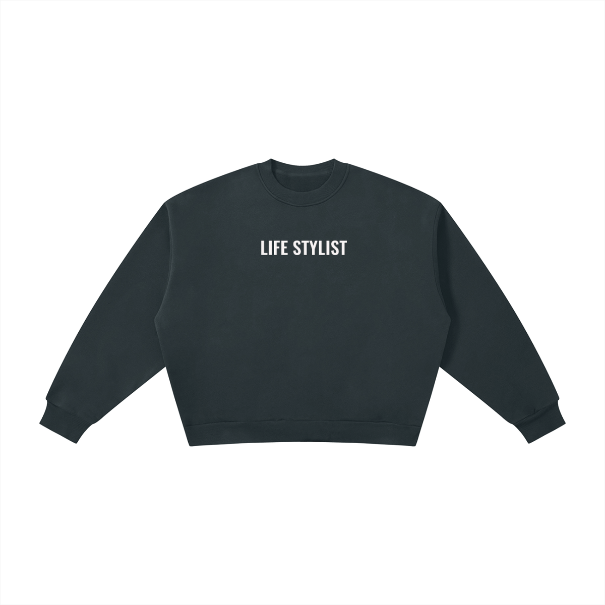 Ugo Mozie- Life Stylist. Boxy Fleece Crewneck Sweatshirt