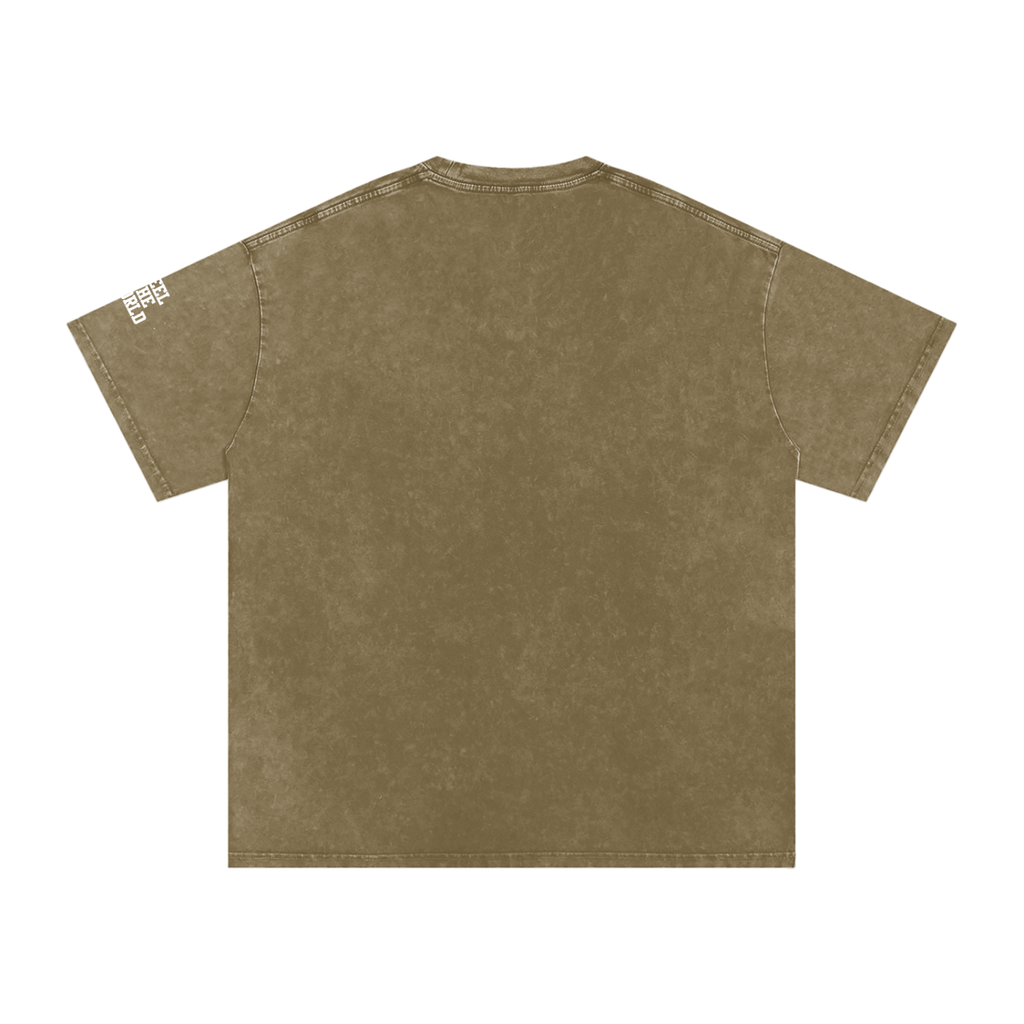 Kwame Nkrumah Snow Washed Oversized Cotton T-Shirt