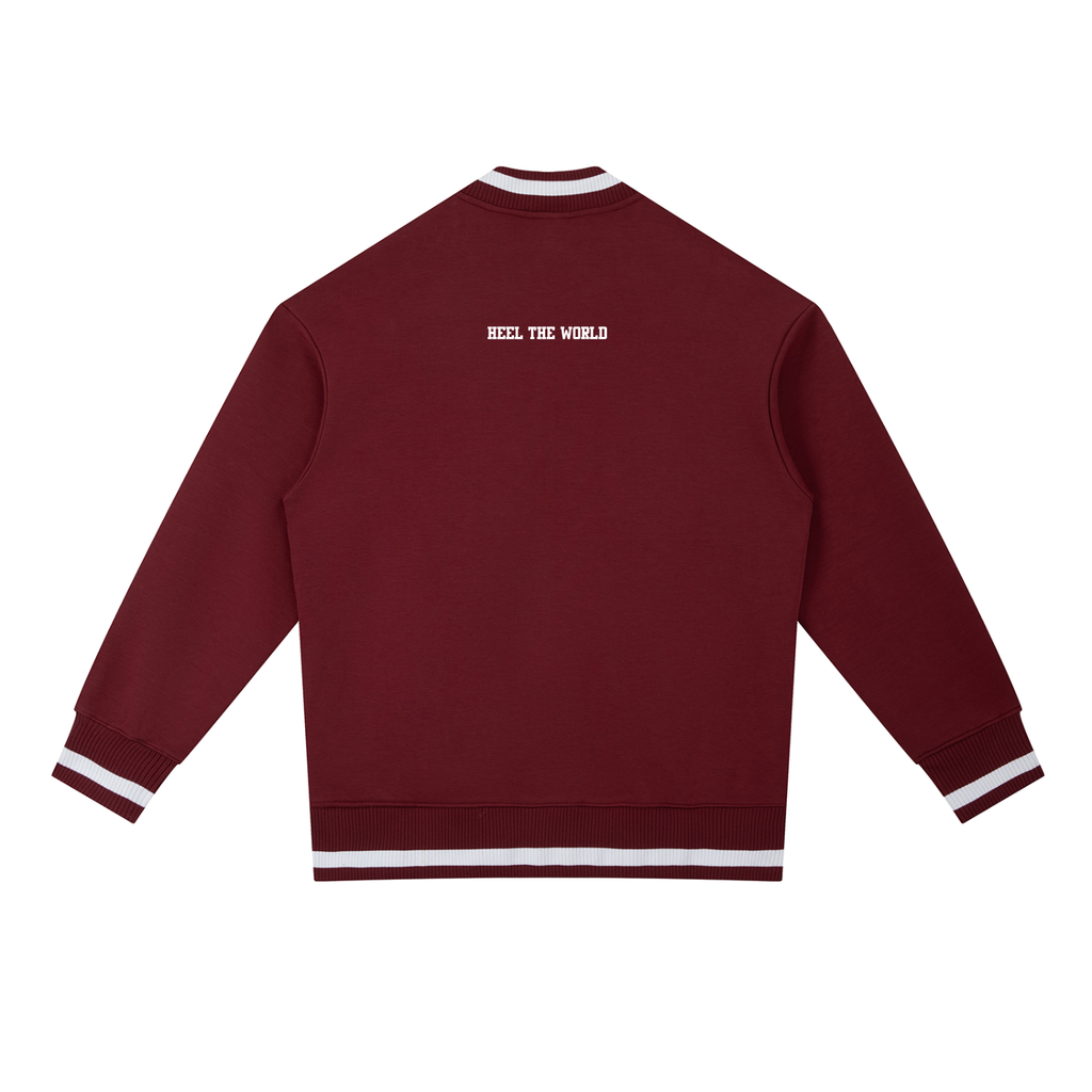 Contrast Piping Zip Bomber Jacket