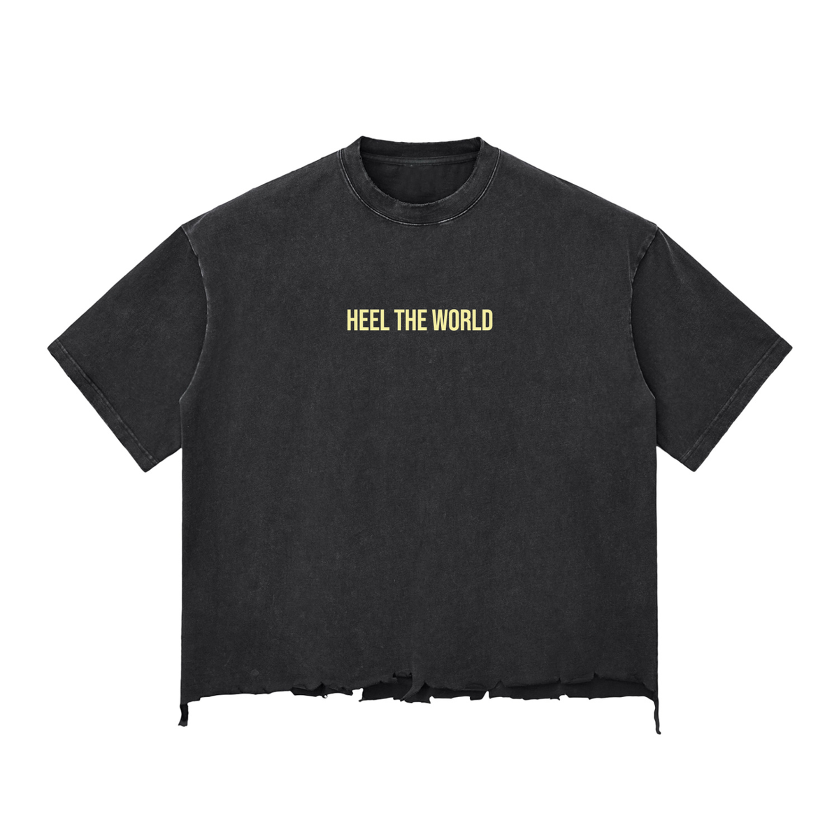 Snow Wash Raw-Hem Boxy T-shirt