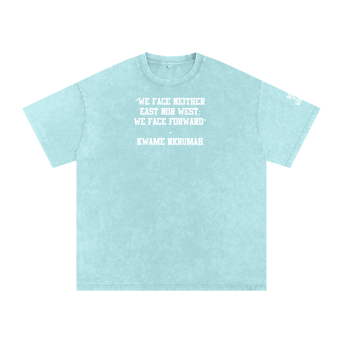 Kwame Nkrumah Snow Washed Oversized Cotton T-Shirt