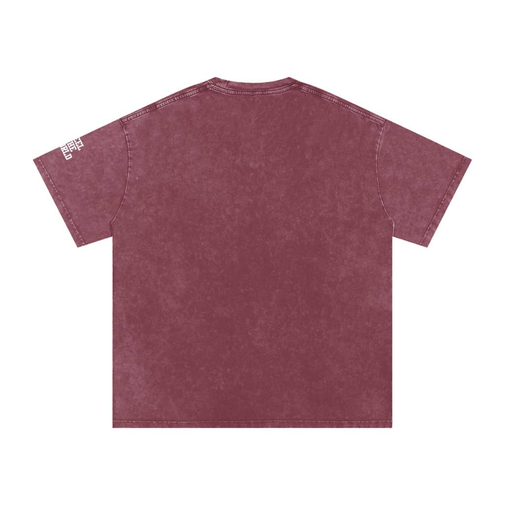 Kwame Nkrumah Snow Washed Oversized Cotton T-Shirt