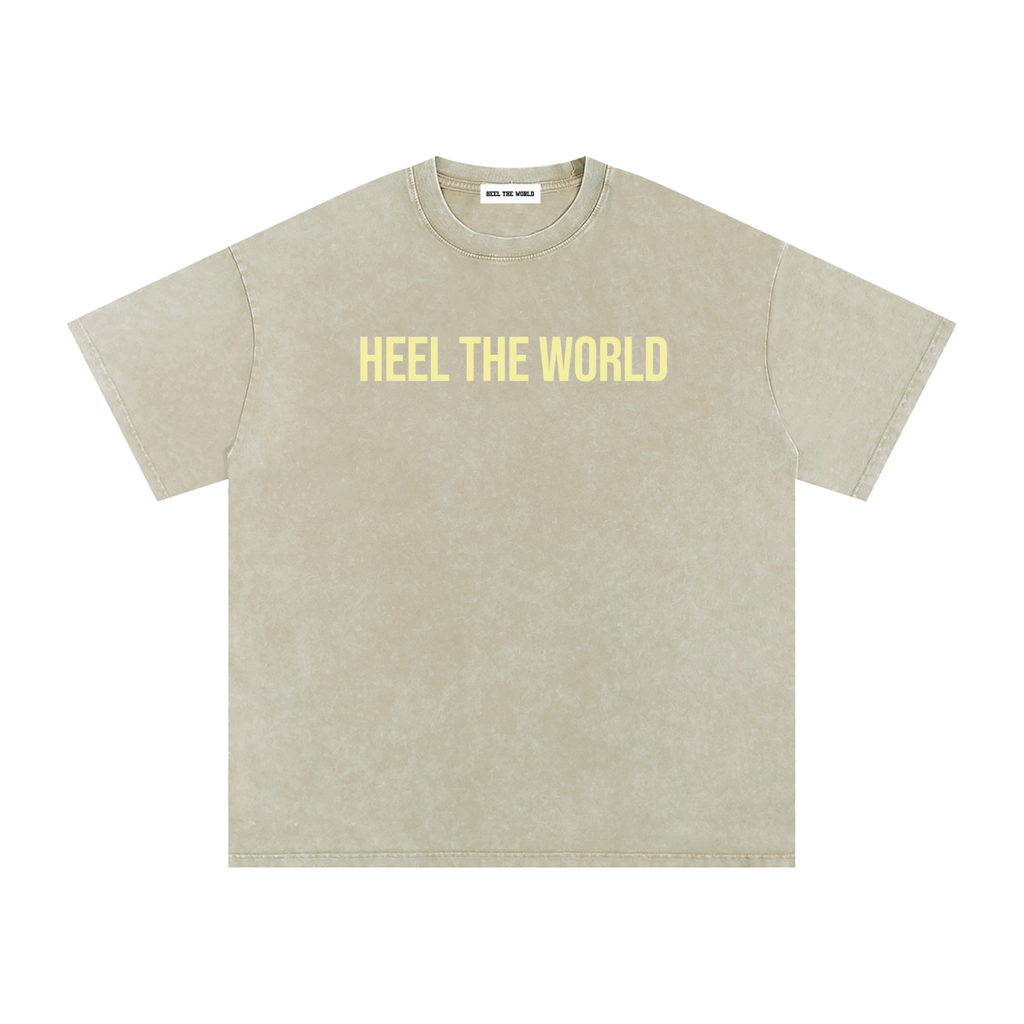 Snow Washed Oversized Cotton T-Shirt