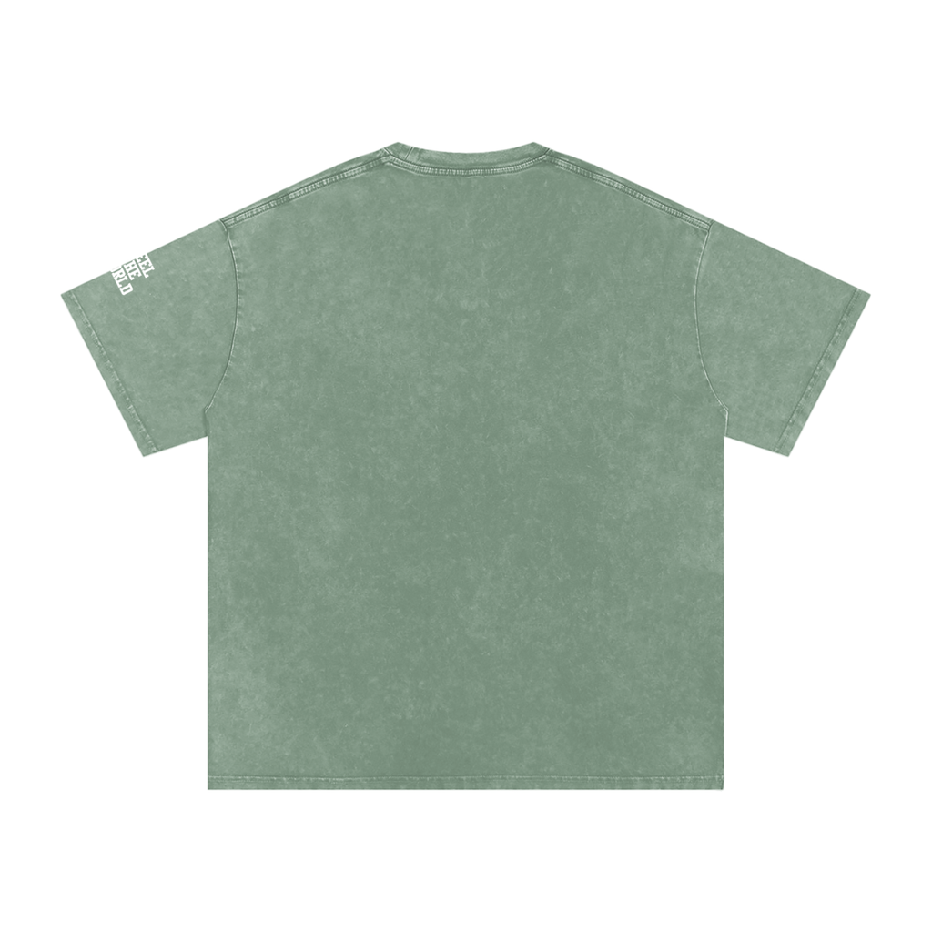 Kwame Nkrumah Snow Washed Oversized Cotton T-Shirt