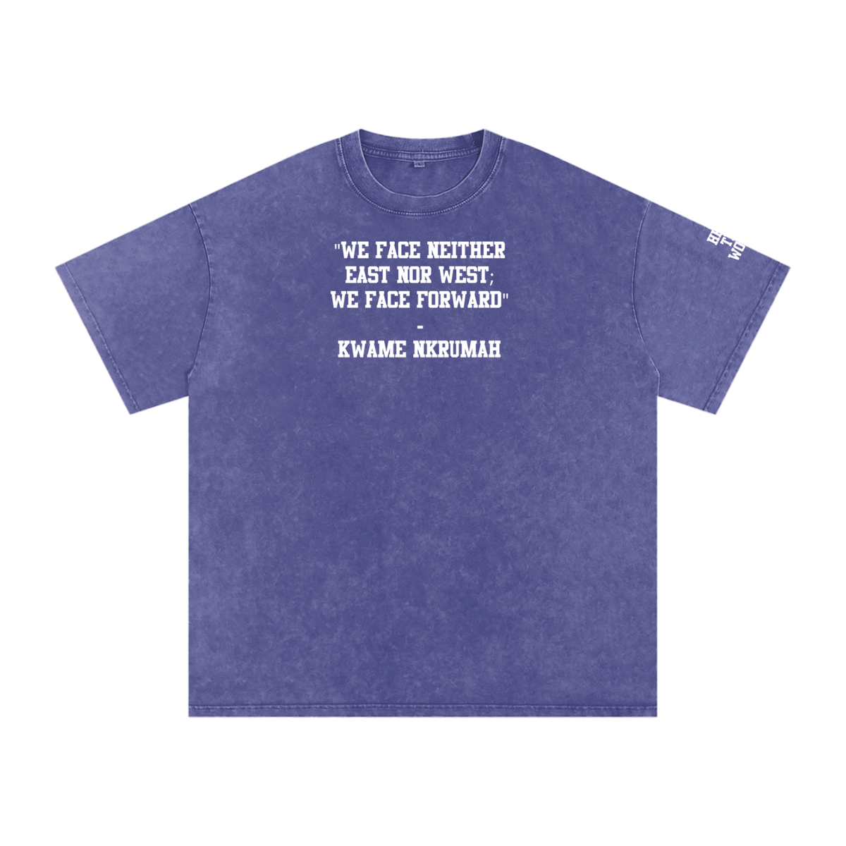 Kwame Nkrumah Snow Washed Oversized Cotton T-Shirt