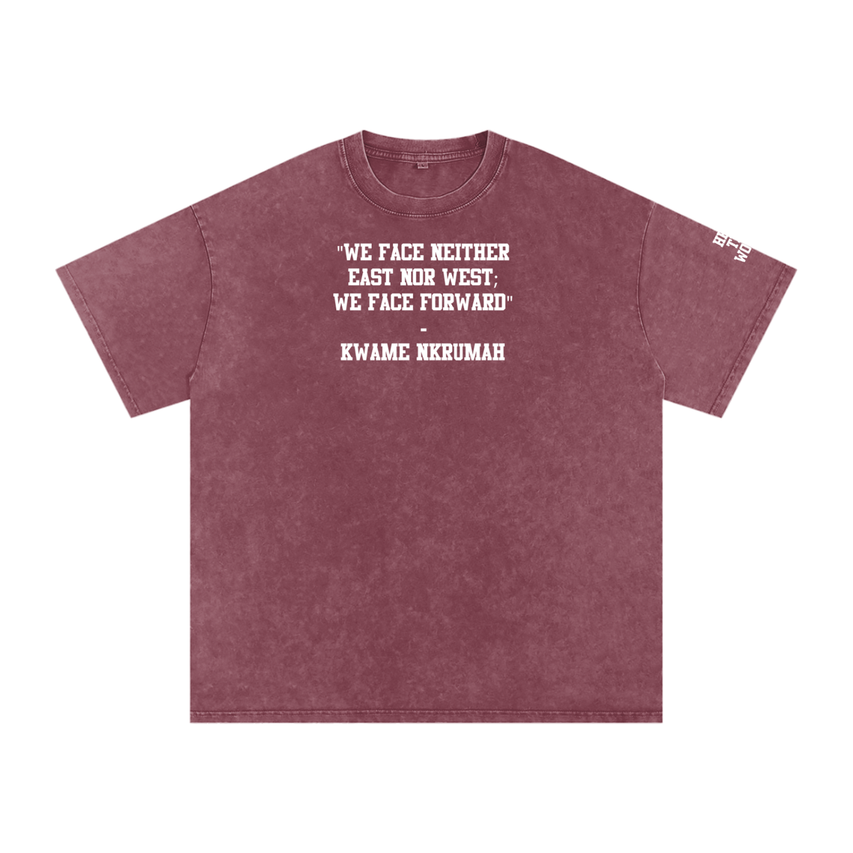 Kwame Nkrumah Snow Washed Oversized Cotton T-Shirt