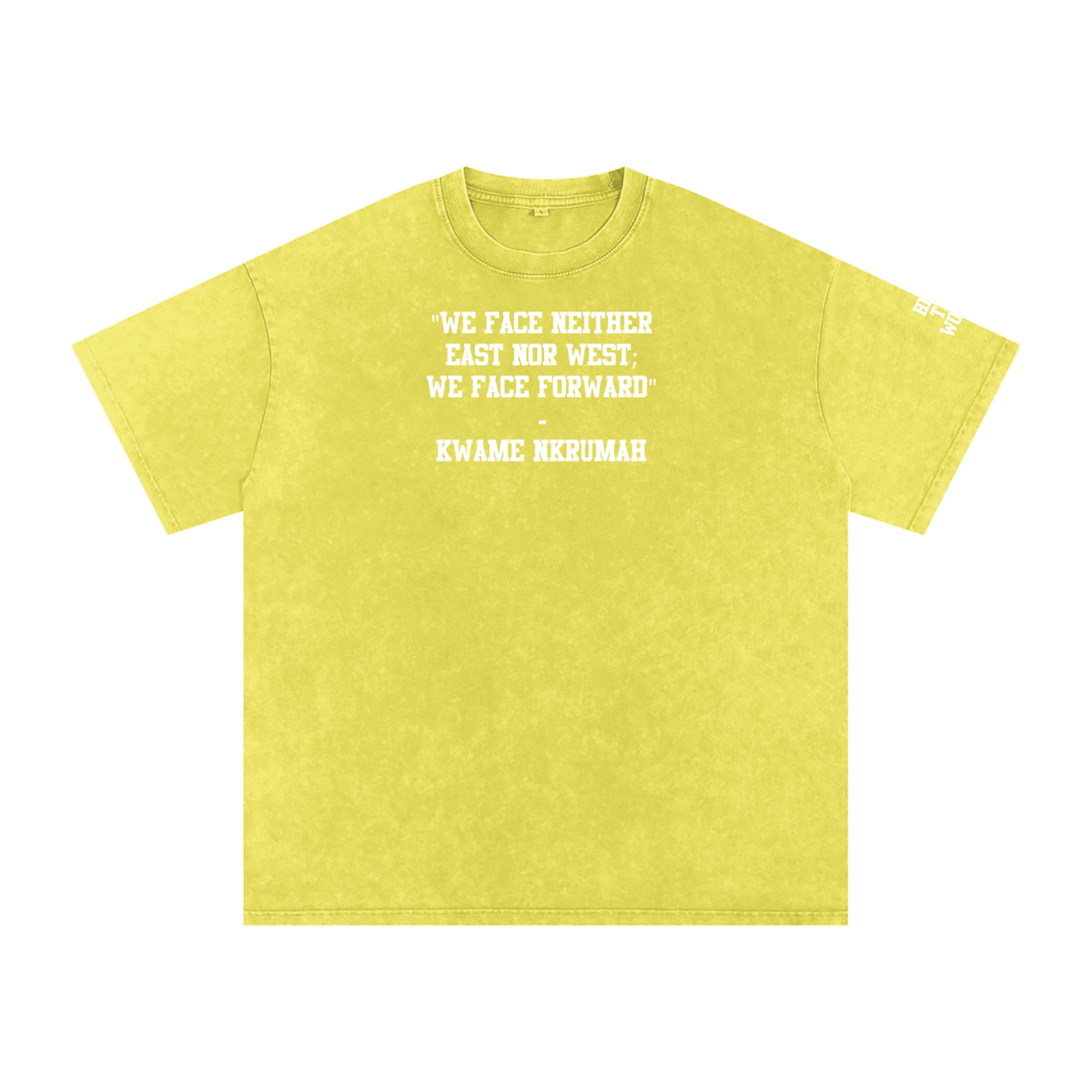 Kwame Nkrumah Snow Washed Oversized Cotton T-Shirt