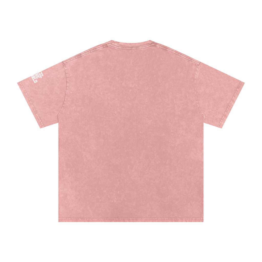 Kwame Nkrumah Snow Washed Oversized Cotton T-Shirt