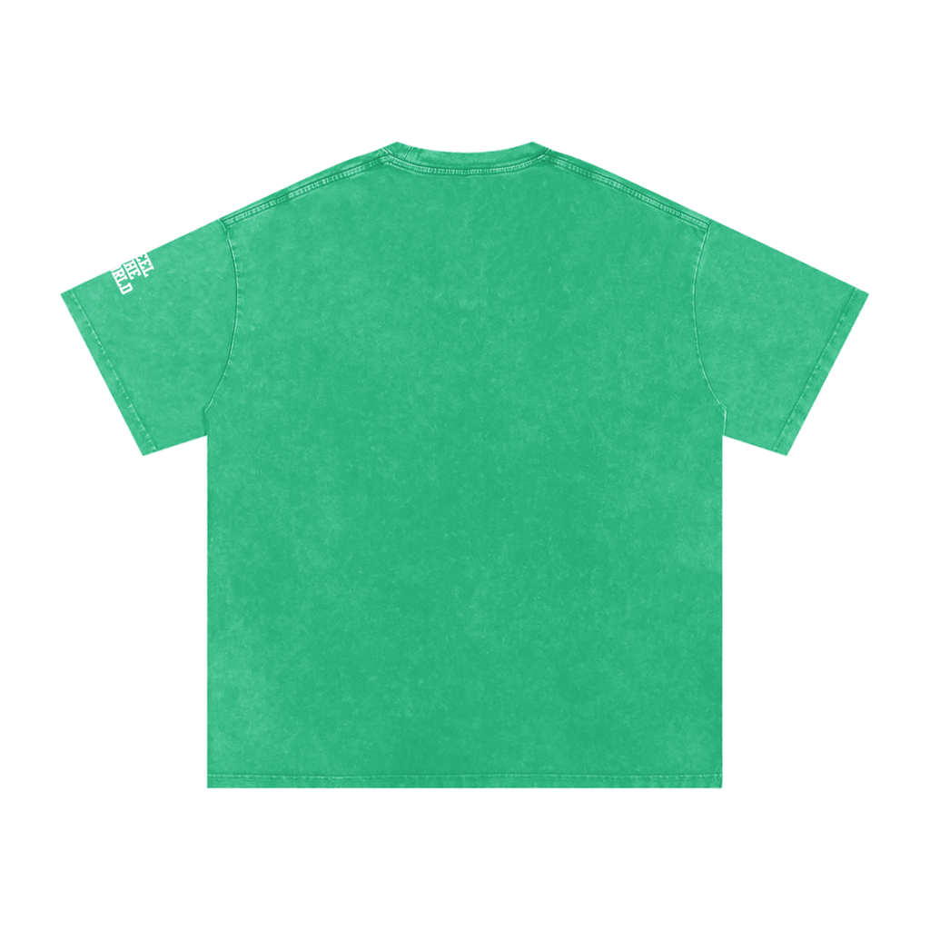 Kwame Nkrumah Snow Washed Oversized Cotton T-Shirt
