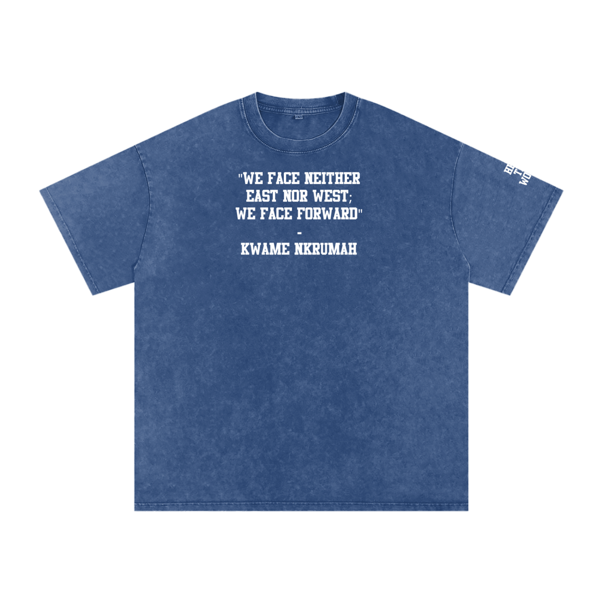 Kwame Nkrumah Snow Washed Oversized Cotton T-Shirt