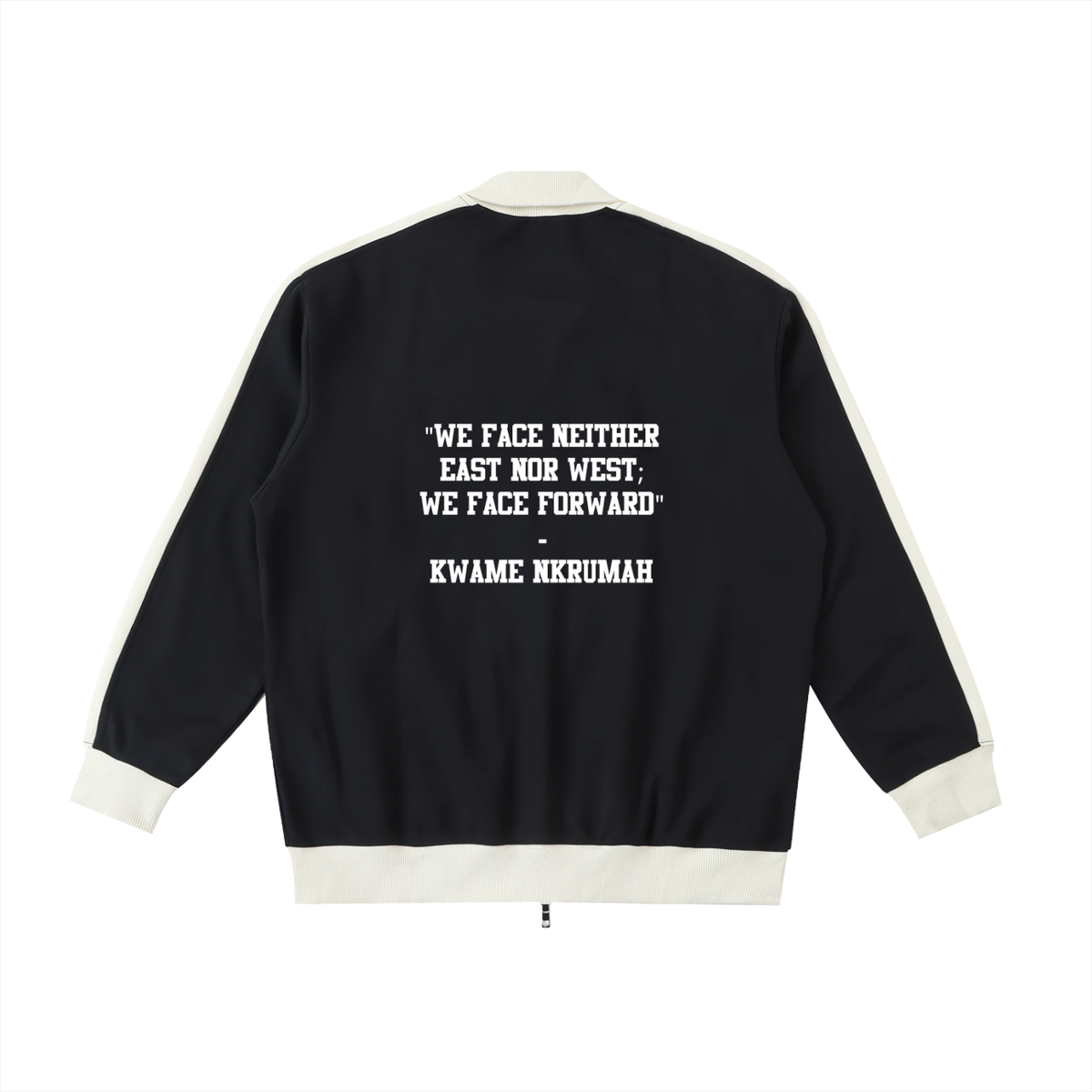 Kwame Nkrumah Contrast Trim Stand Collar Jacket