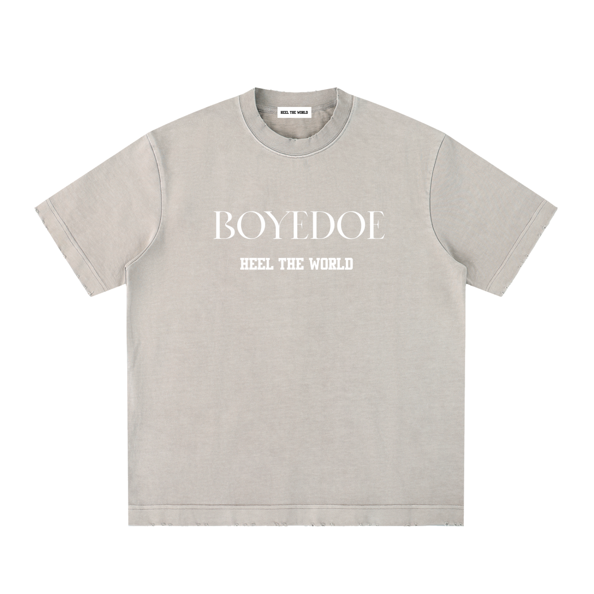 Boyedoe Heavyweight Vintage Washed Frayed T-Shirt