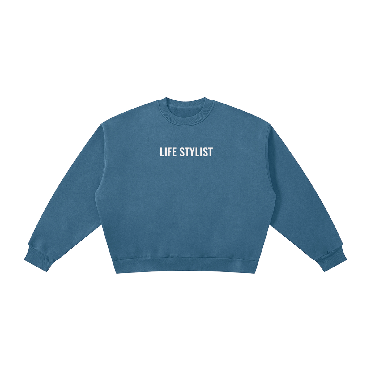 Ugo Mozie- Life Stylist. Boxy Fleece Crewneck Sweatshirt
