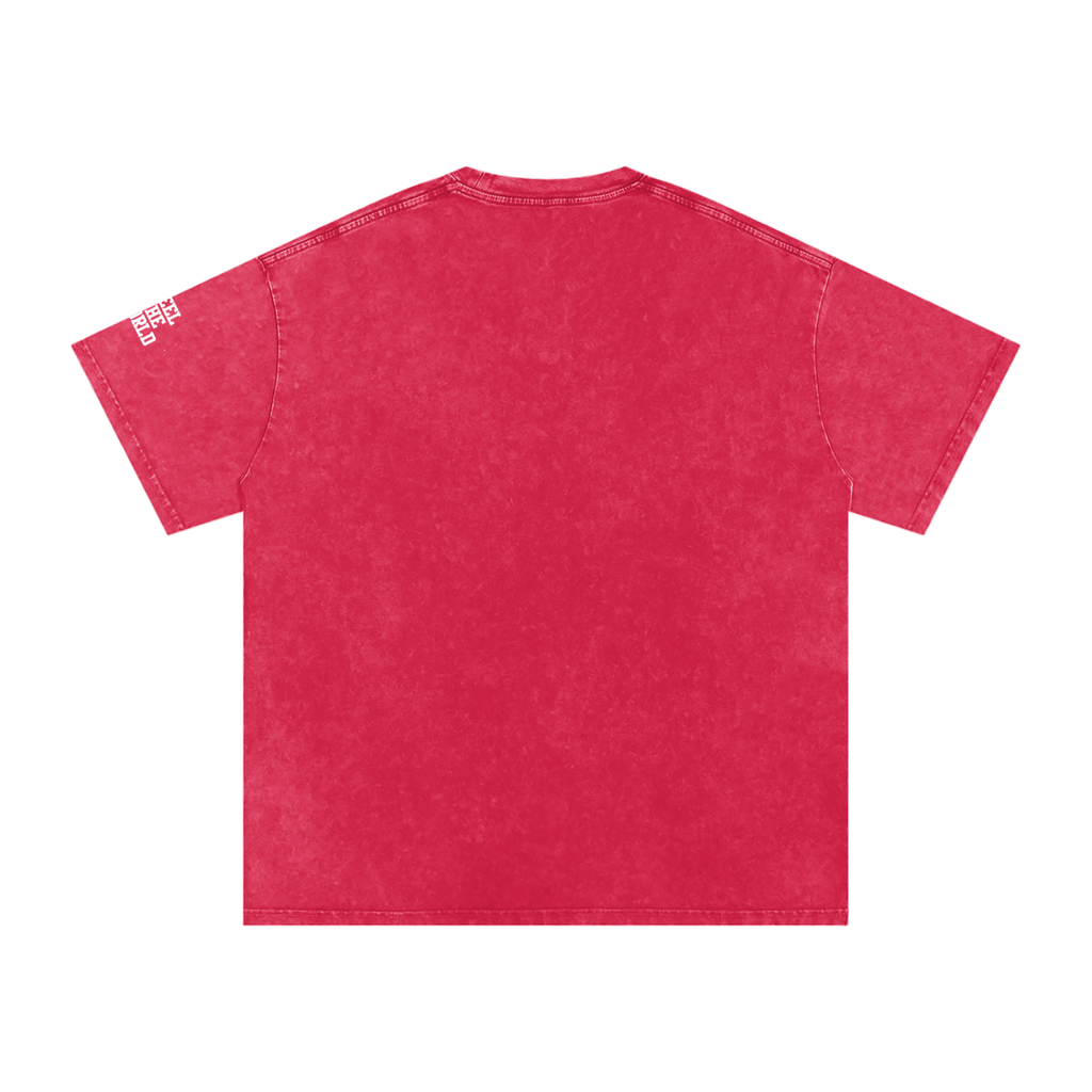 Kwame Nkrumah Snow Washed Oversized Cotton T-Shirt