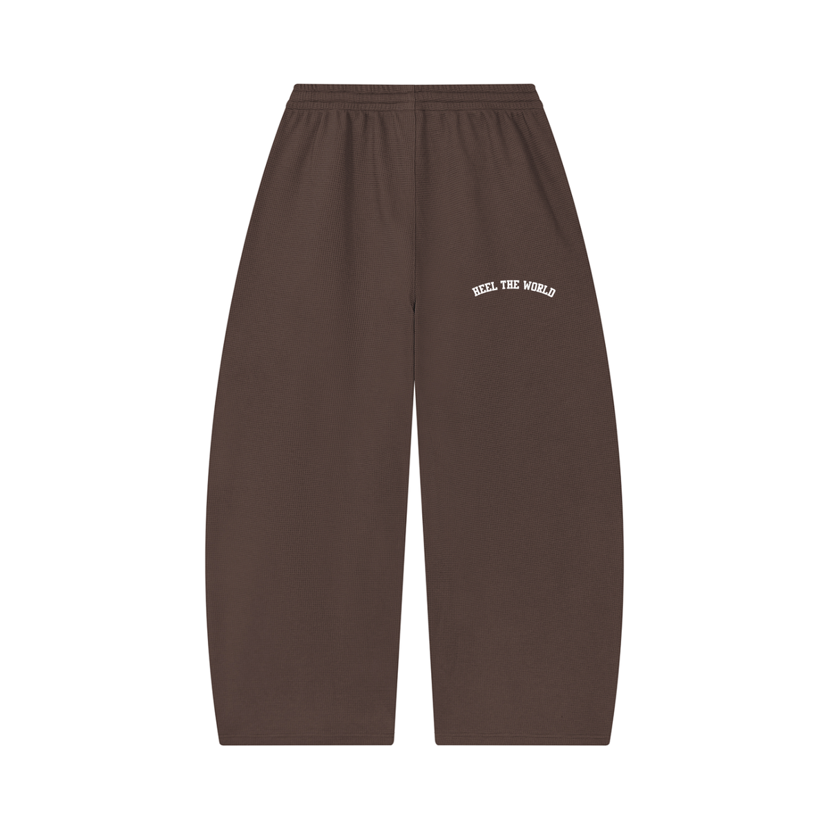 Unisex Waffle Barrel Leg Pants