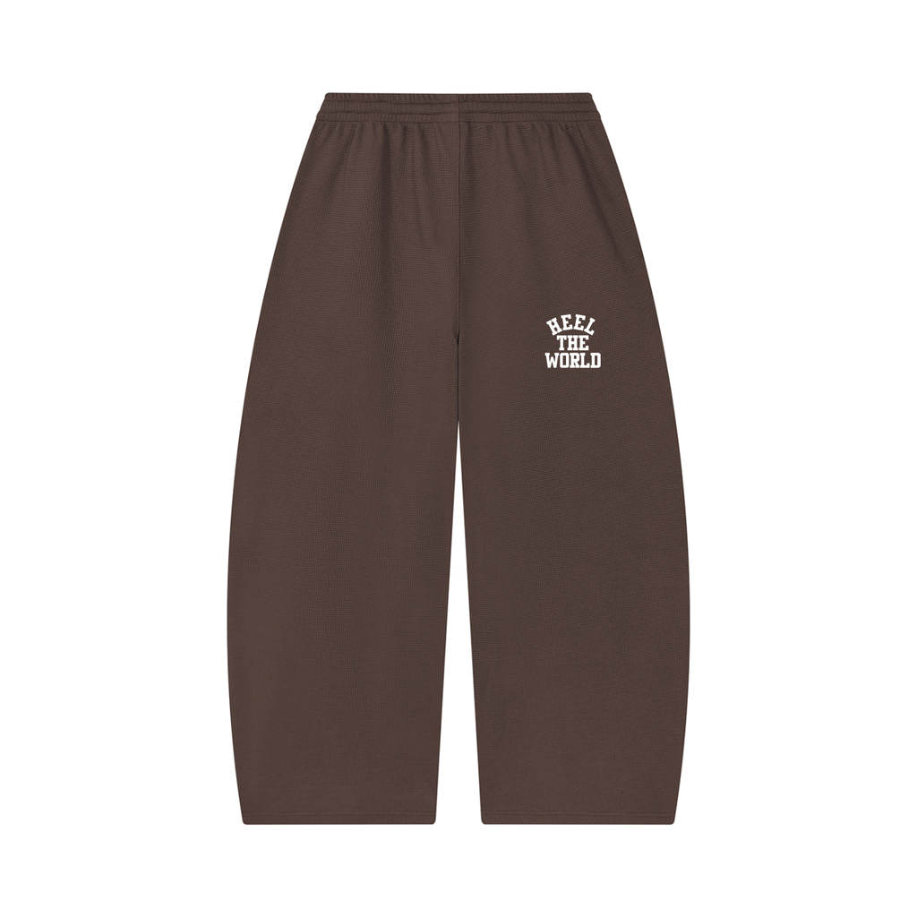 Unisex Waffle Barrel Leg Pants