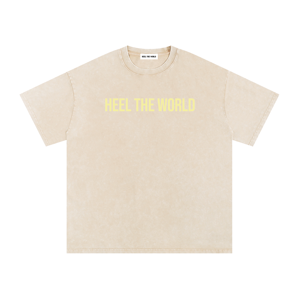 Snow Washed Oversized Cotton T-Shirt