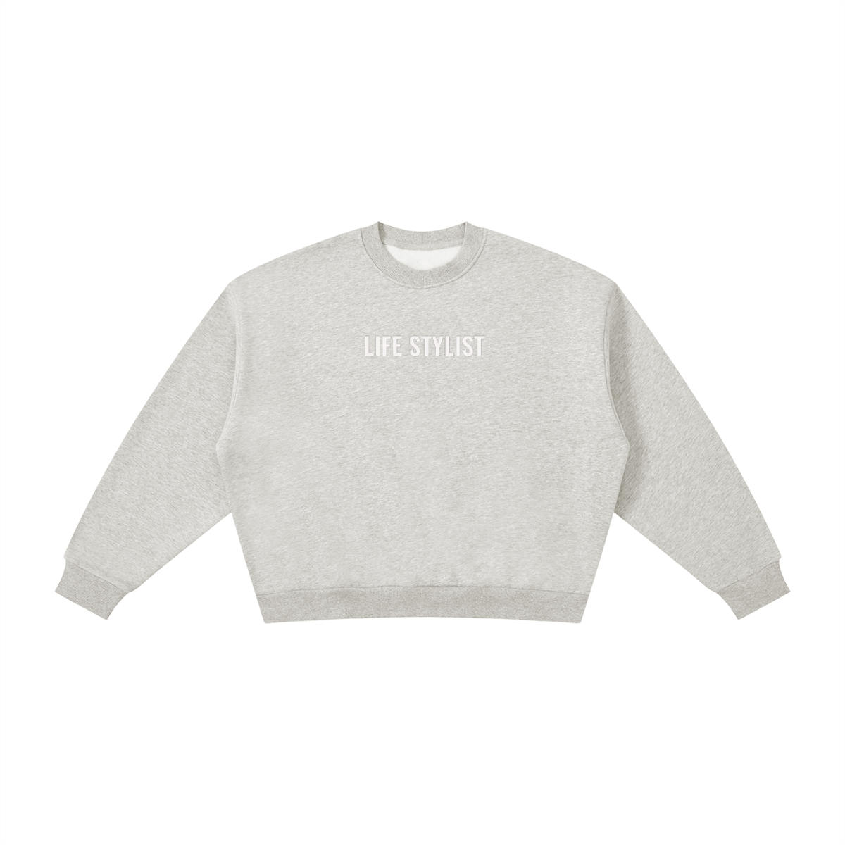 Ugo Mozie- Life Stylist. Boxy Fleece Crewneck Sweatshirt