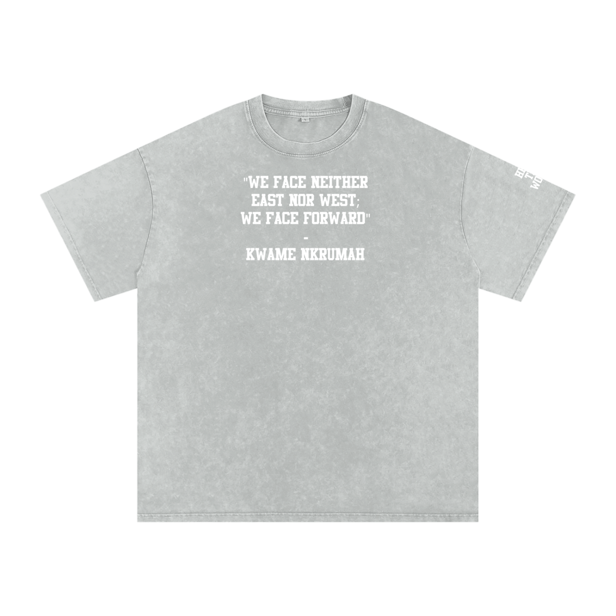 Kwame Nkrumah Snow Washed Oversized Cotton T-Shirt
