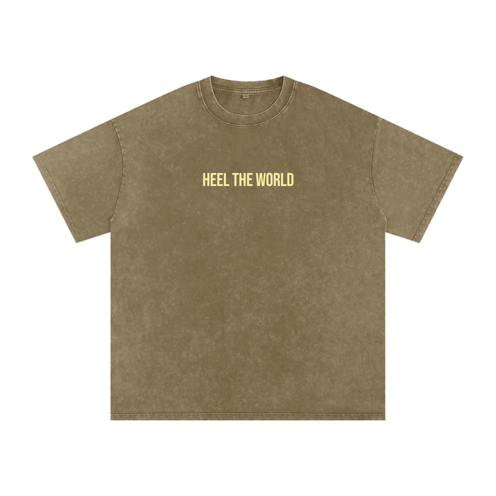 Snow Washed Oversized Cotton T-Shirt