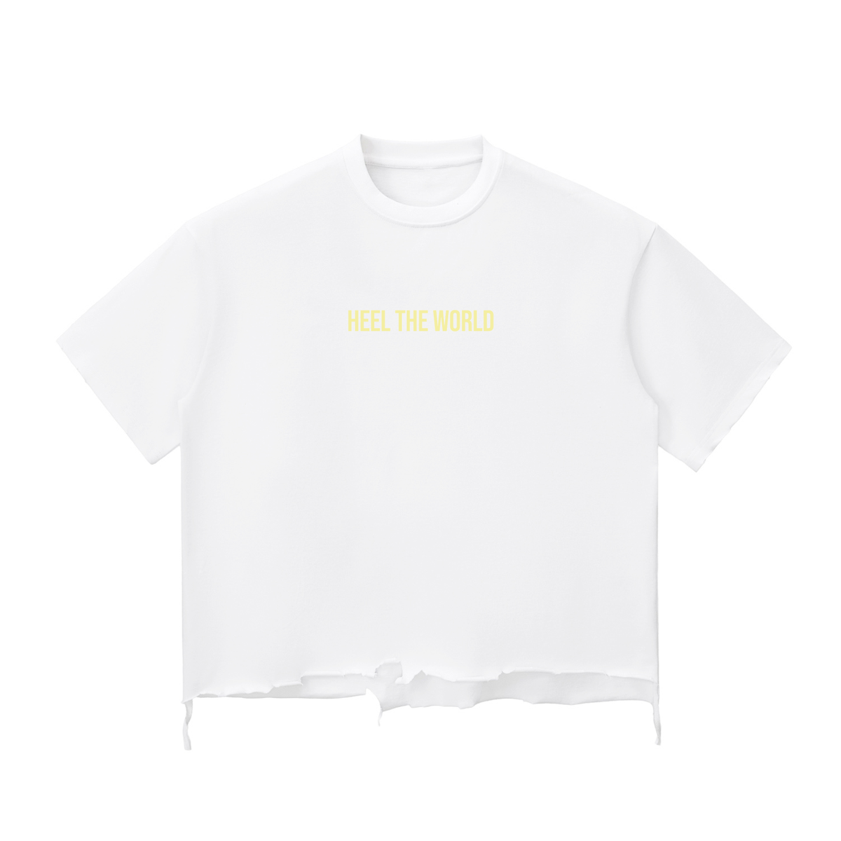 Snow Wash Raw-Hem Boxy T-shirt