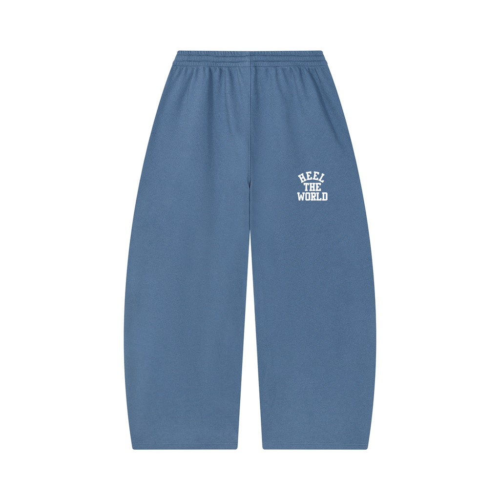 Unisex Waffle Barrel Leg Pants