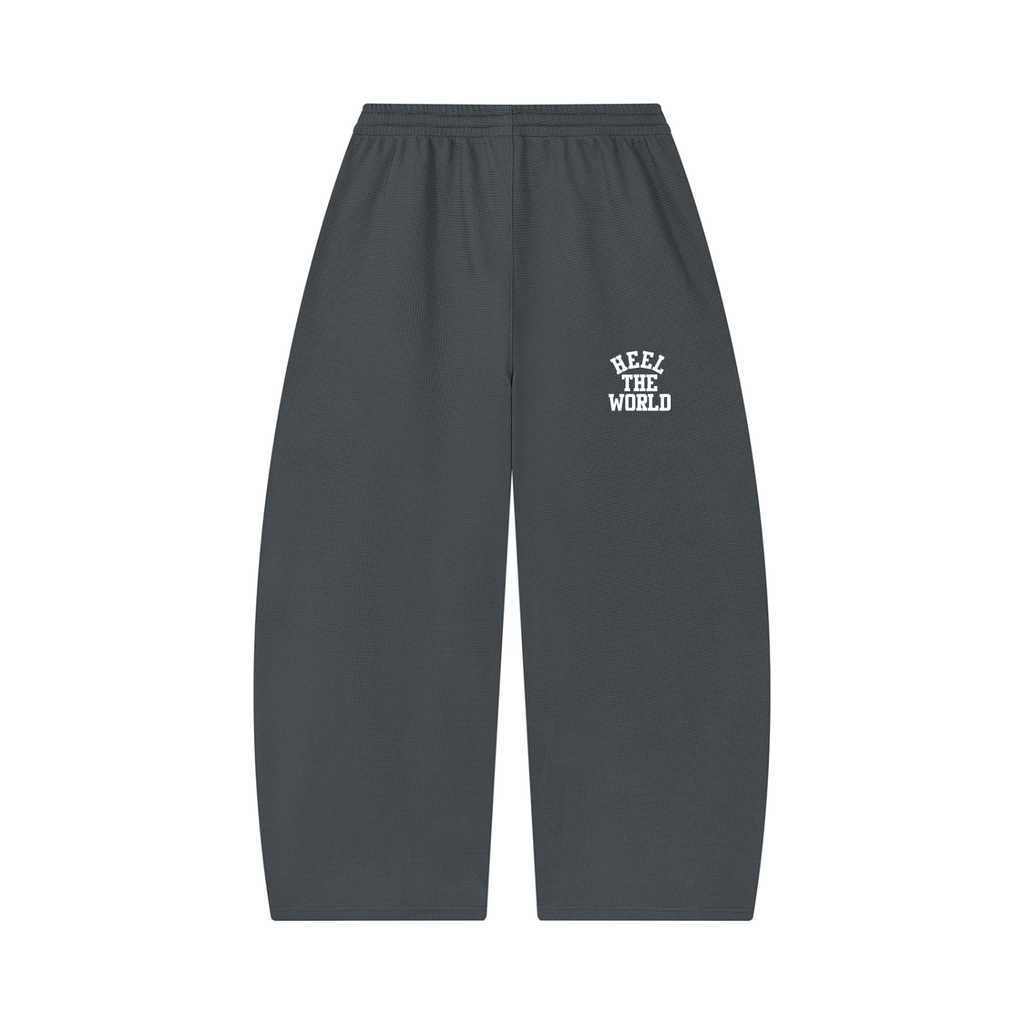 Unisex Waffle Barrel Leg Pants
