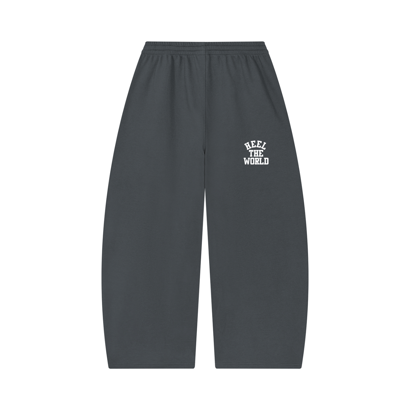 Unisex Waffle Barrel Leg Pants
