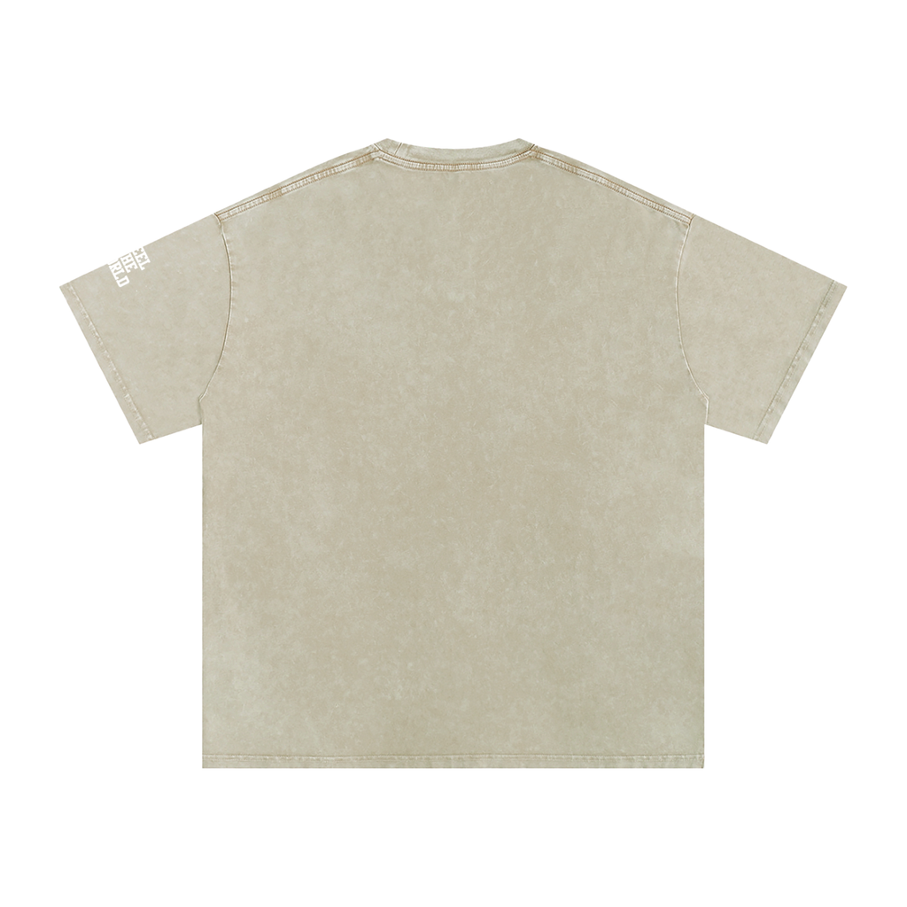 Kwame Nkrumah Snow Washed Oversized Cotton T-Shirt