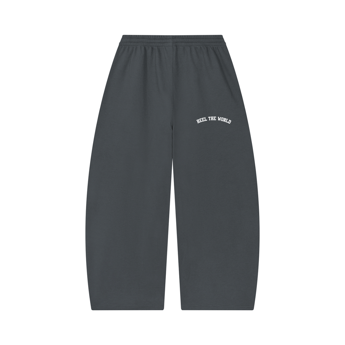 Unisex Waffle Barrel Leg Pants