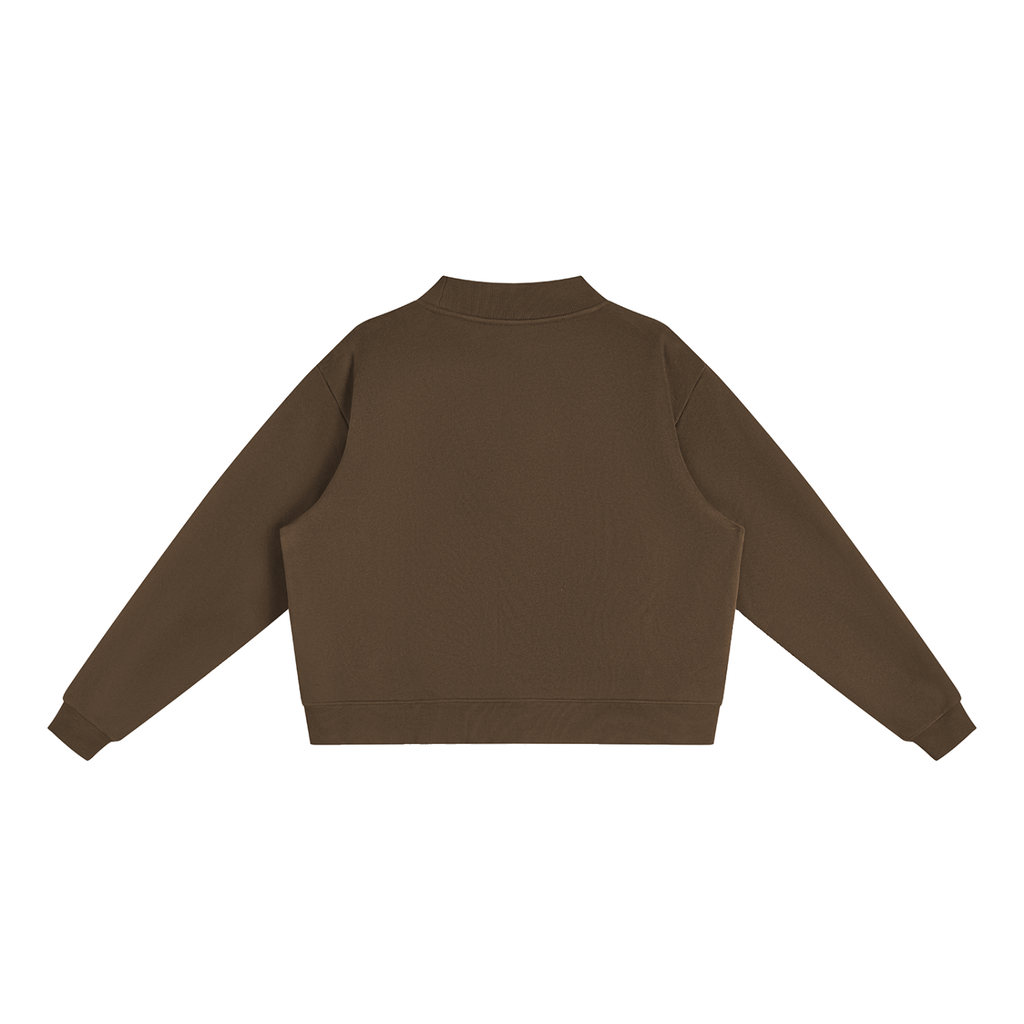 Boyedoe Essential Fleece Mock-Neck Crew Sweatshirt