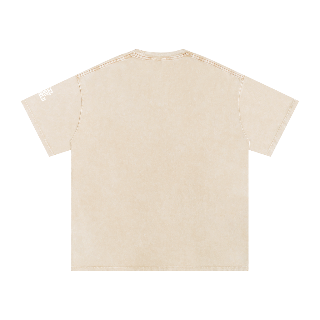 Kwame Nkrumah Snow Washed Oversized Cotton T-Shirt