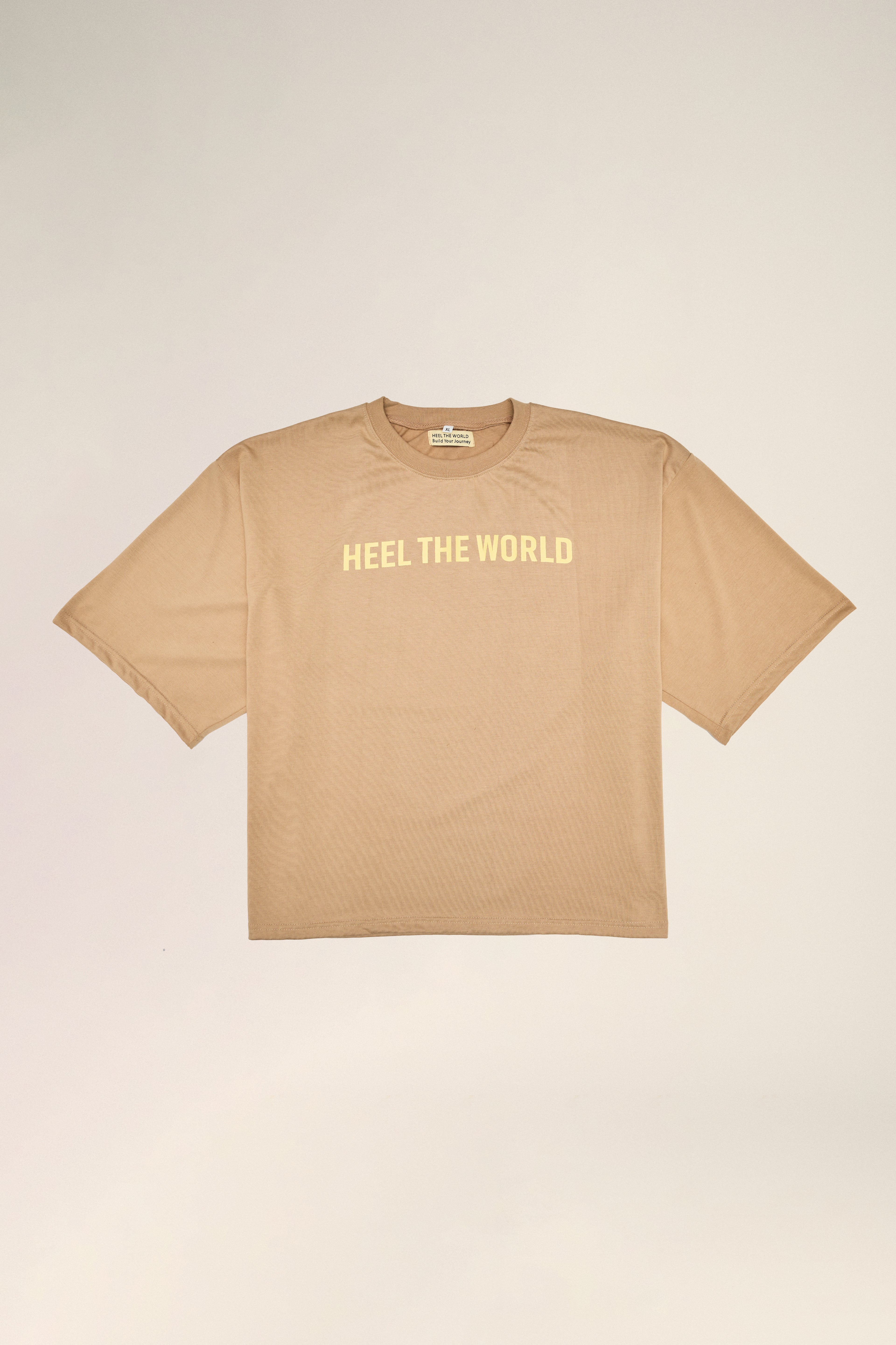 HEEL THE WORLD OVERSIZED BOX CUT TEE (PLAIN)