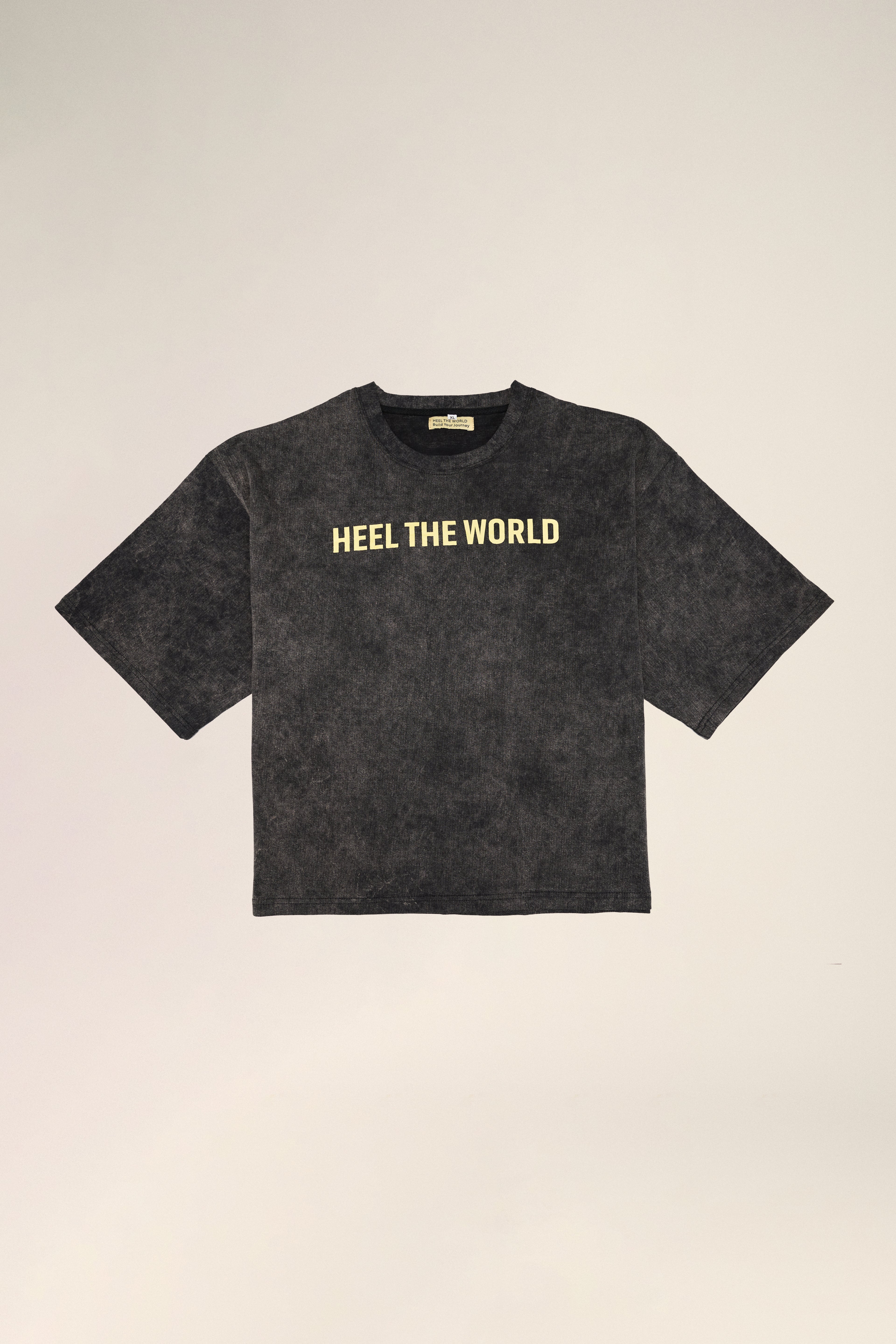 HEEL THE WORLD OVERSIZED BOX CUT TEE (PLAIN)