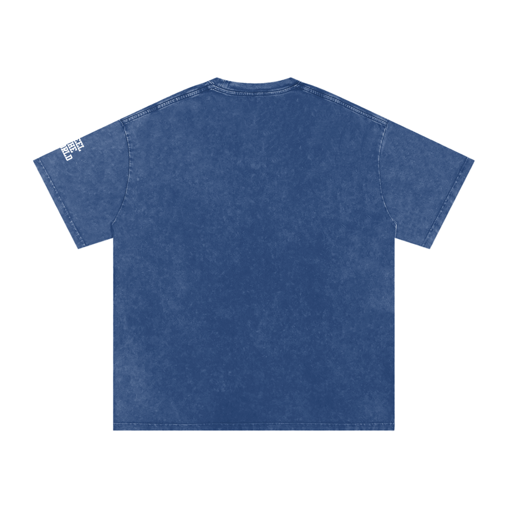 Kwame Nkrumah Snow Washed Oversized Cotton T-Shirt