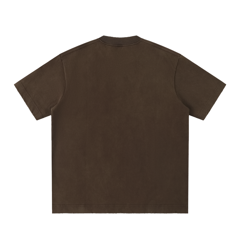 Boyedoe Heavyweight Vintage Washed Frayed T-Shirt